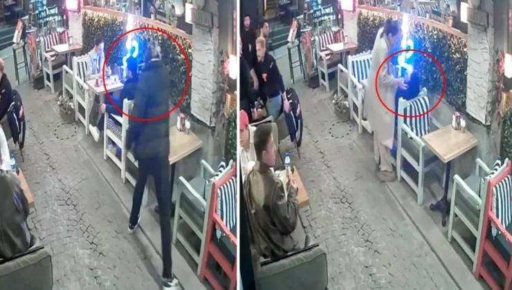 Dehşet anları kamerada! Karısının gözü önünde adamın ensesine ateş edip gitti
