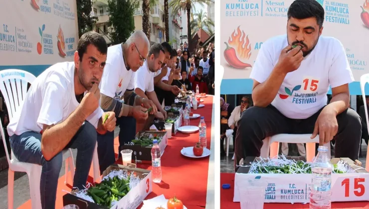 3 dakikada 398 gram acı biber yiyip, yarım altın kazandı