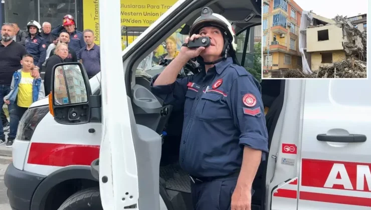 Avcılar’da riskli bina yıkıldı; yandaki bina 4 saatliğine tahliye edildi
