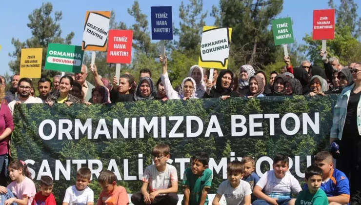 Bursa’da köylüler beton santraline karşı eylem yaptı