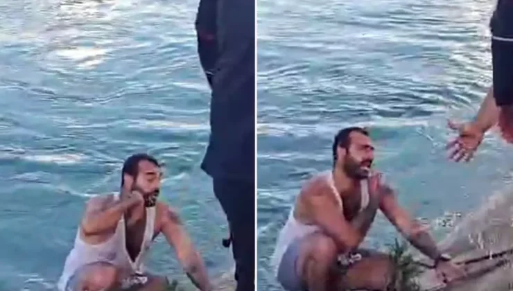 Sulama kanalına düşen genç, kendisini kurtarmaya gelenleri tehdit etti