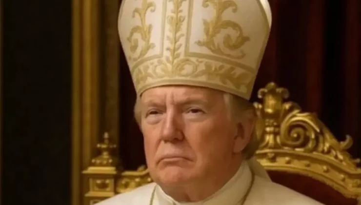 Trump’tan ‘Papa’ görseli sorusuna yanıt: Bunu yapan ben değilim
